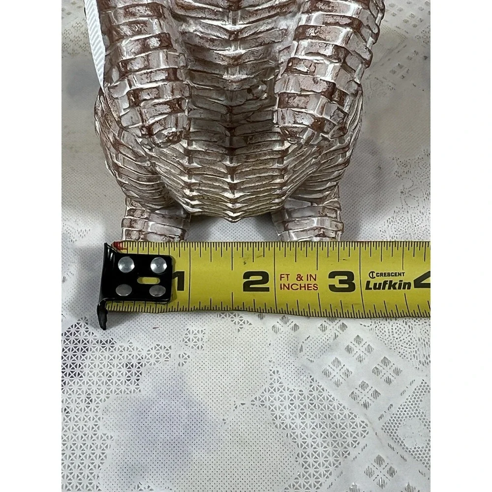 Rattan‎ Rabbit Woven Rabbit Bow Resin Ornaments for Home 8.1in Brown Station